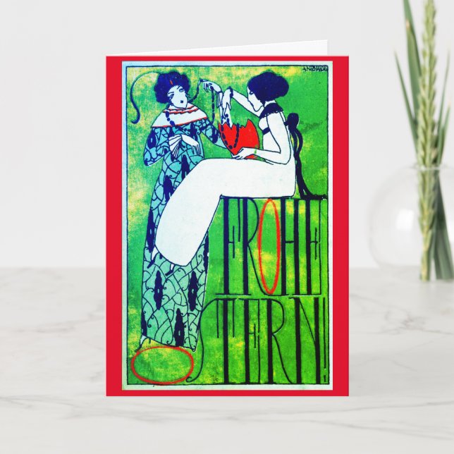  Art Nouveau Thank You Card (Front)