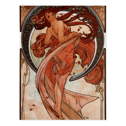 Image of Art Nouveau The Dance Post Card