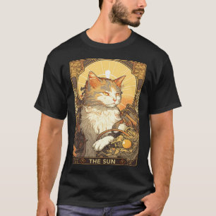 Art Nouveau The Sun Tarot Card Cat Taro T-Shirt