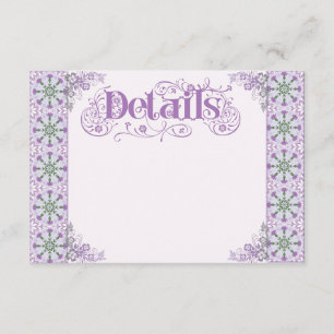Art Nouveau Thistle Wheel Lilac Enclosure Card
