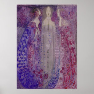 Art Nouveau Three Perfumes MacDonald 1912 Poster