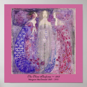Art Nouveau Three Perfumes Margaret MacDonald 1912 Poster