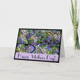 Art Nouveau Tiffany Stained Glass Nature Card
