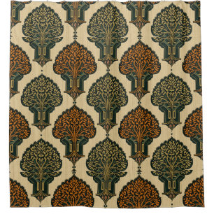 Art nouveau Tree Of Life Forest Vintage pattern Shower Curtain