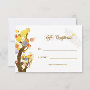 Art Nouveau Trees Business Gift Certificate