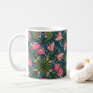Art Nouveau Tulip Garden Colourful Coffee Mug