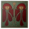 Art Nouveau Tulip Tapestry Ceramic Tile