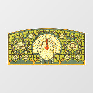 Art nouveau turkey window cling