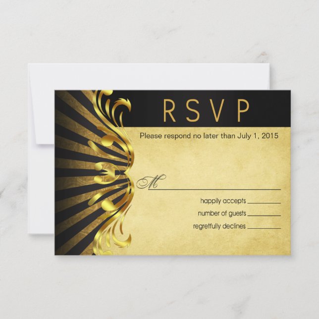 Art Nouveau Vegas RSVP | gold black (Front)