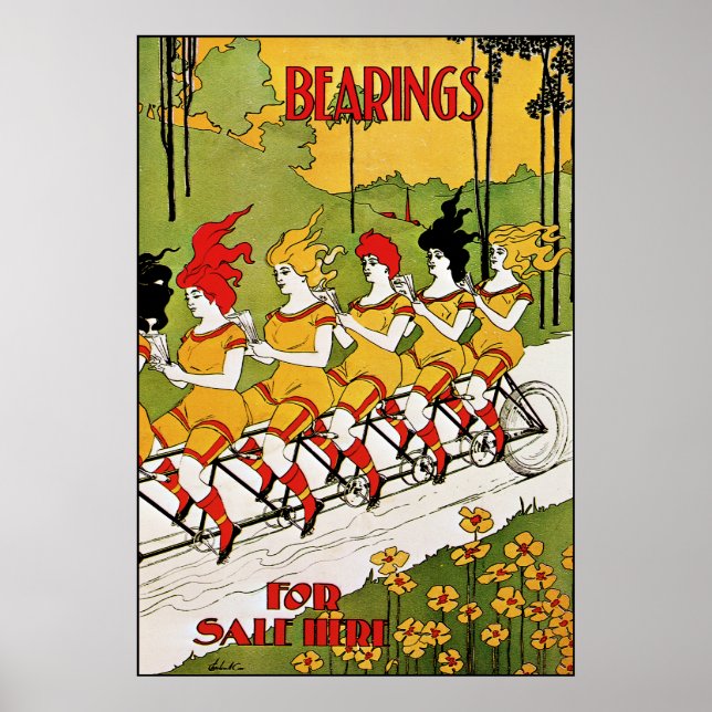 Art Nouveau: Vintage Advertising Poster - Bearings (Front)