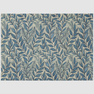 Art Nouveau Vintage Blue Floral Wallpaper Pattern Tissue Paper