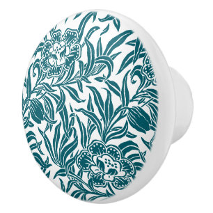 Art Nouveau Vintage Botanical Floral Pattern Ceramic Knob
