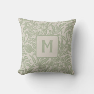 Art Nouveau Vintage Botanical Floral Pattern Cushion