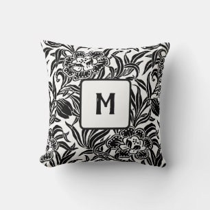 Art Nouveau Vintage Botanical Floral Pattern Cushion