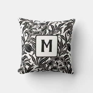 Art Nouveau Vintage Botanical Floral Pattern Cushion