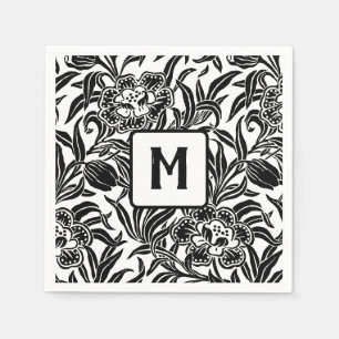 Art Nouveau Vintage Botanical Floral Pattern  Napkin