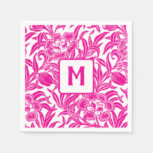 Art Nouveau Vintage Botanical Floral Pattern  Napkin