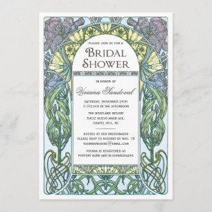 Art Nouveau Vintage Bridal Shower Invitations