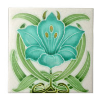 Art Nouveau Vintage Design Backsplash Tile 2 Sizes