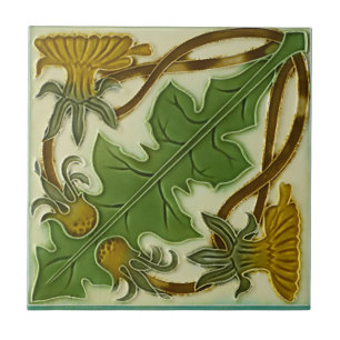 Art Nouveau Vintage Design Backsplash Tile 2 Sizes
