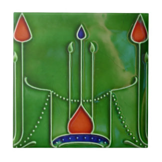 Art Nouveau Vintage Design Backsplash Tile 2 Sizes
