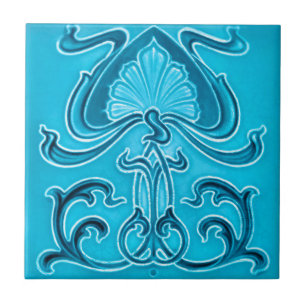 Art Nouveau Vintage Design Feature Tile 2 Sizes