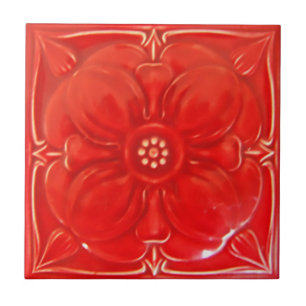 Art Nouveau Vintage Design Feature Tile in 2 Sizes