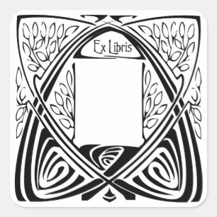 Art Nouveau Vintage Ex Libris Bookplate Labels