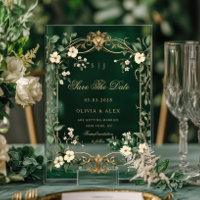 Art Nouveau Vintage Fantasy Gold Save the Date