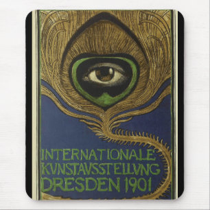 Art nouveau vintage internatio exhibition Klingner Mouse Mat