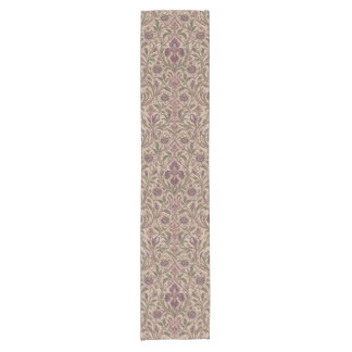 Art Nouveau vintage Iris & Passionflower Damask Short Table Runner
