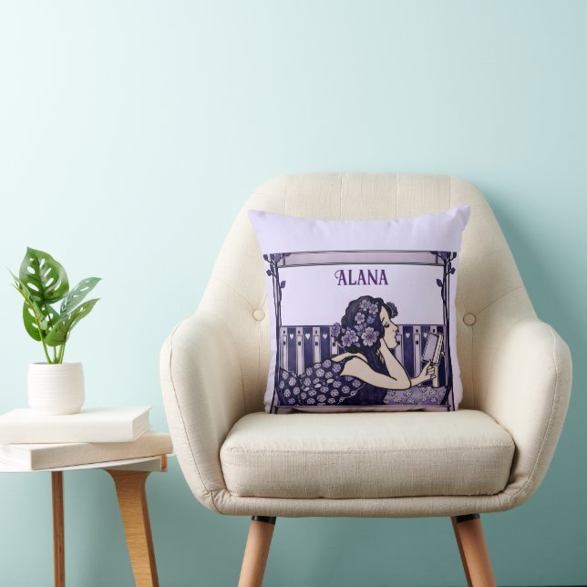 Art Nouveau Vintage reader Cushion (Chair)