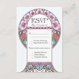 Art Nouveau Vintage RSVP Wedding Cards
