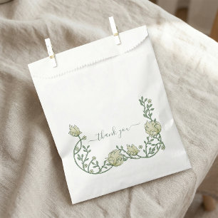 Art Nouveau vintage style pretty wedding thank you Favour Bags