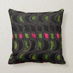Art Nouveau Wave Pattern Pillow