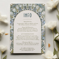 Art Nouveau Wedding Information Insert Vintage