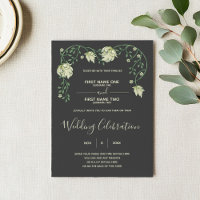 Art nouveau wedding invitation