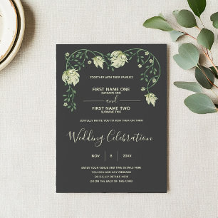 Art nouveau wedding invitation