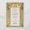 Art Nouveau Wedding Invitation Gold Green by Mucha