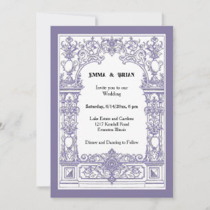 Art Nouveau Wedding Invitation Vintage Ornate