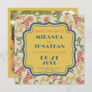 Art Nouveau Wedding Save the Date Card