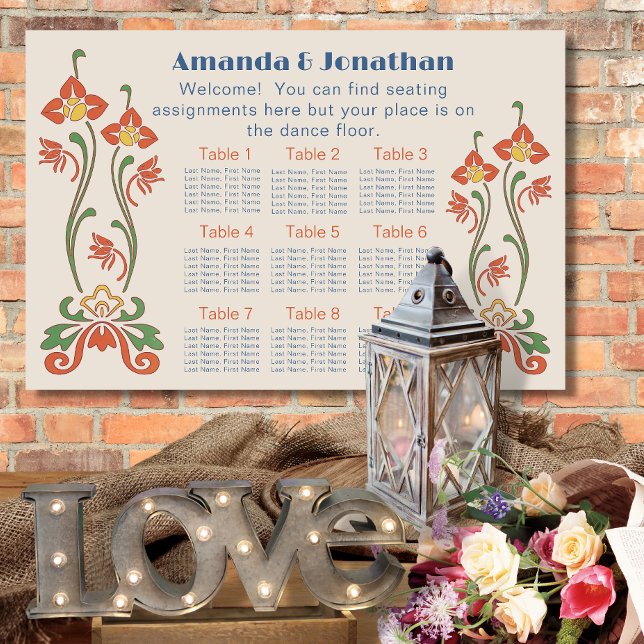 Art Nouveau Wedding Seating Chart (Creator Uploaded)