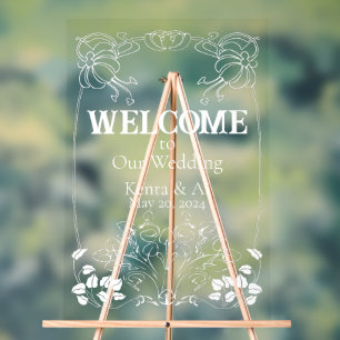 Art Nouveau Wedding Welcome Sign