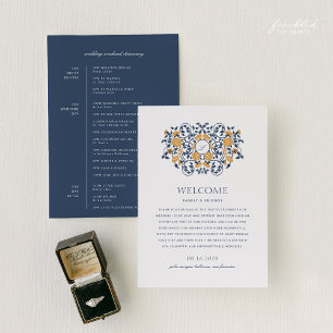 Art Nouveau Wedding Welcome & Weekend Itinerary Programme