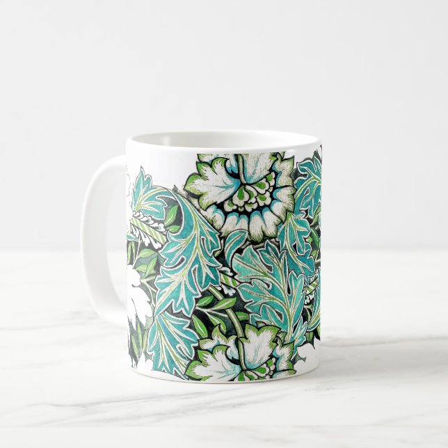 Art nouveau william morris anenome floral  coffee mug (Front Left)