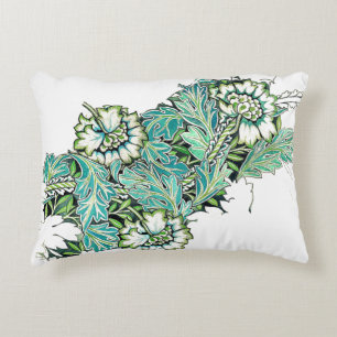 Art nouveau william morris anenome floral  decorative cushion