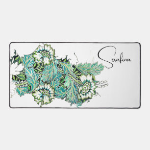 Art nouveau william morris anenome floral  desk mat
