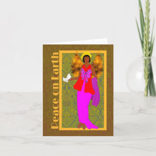 Art Nouveau William Morris Christmas Holiday Card