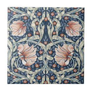 Art Nouveau,William Morris pimpernel floral design Tile