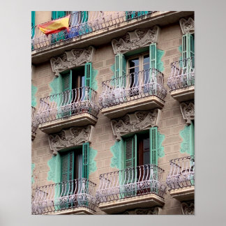 Art Nouveau Windows - Barcelona, Spain Jigsaw Puzz Poster